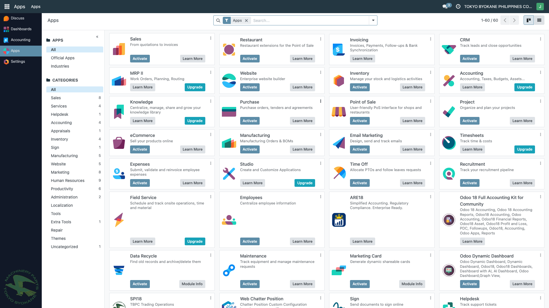 System Overview - Installed Applications